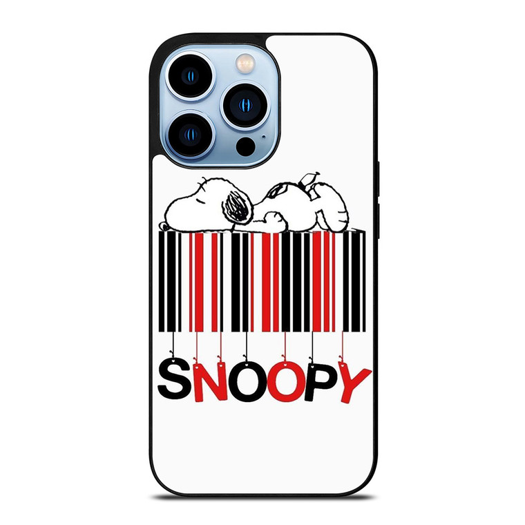 SNOOPY THE PEANUTS CARTOON BARCODE iPhone 13 Pro Max Case Cover