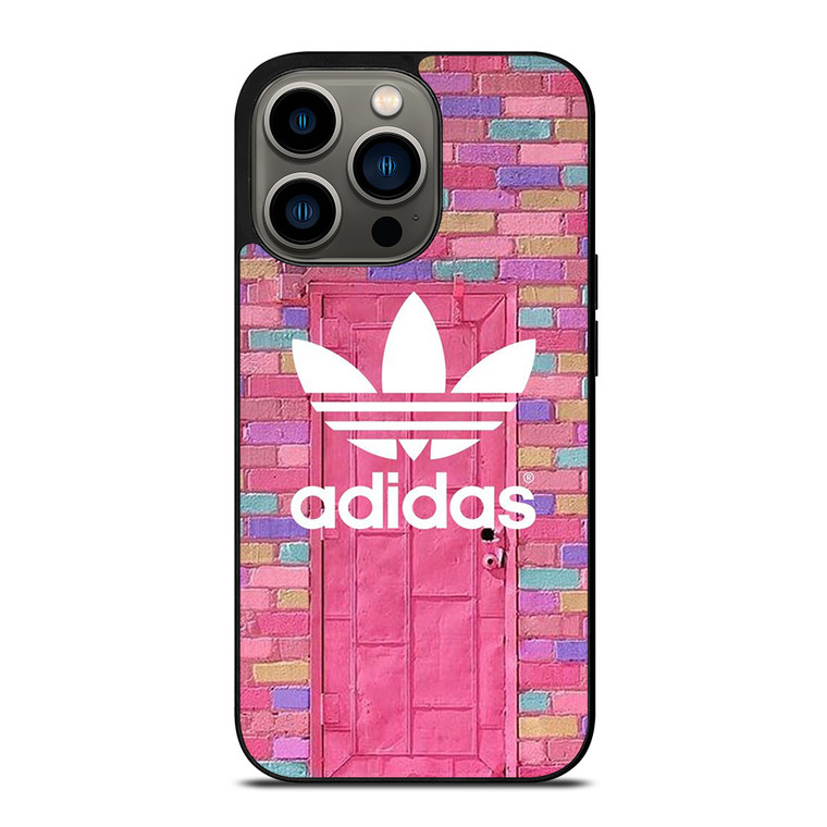 ADIDAS LOGO PINK WALL iPhone 13 Pro Case Cover