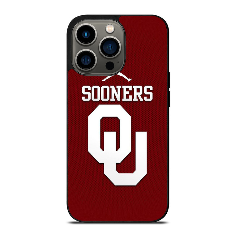 AIR JORDAN OKLAHOMA SOONERS UNIVERSITY FOOTBALL TEAM LOGO iPhone 13 Pro Case Cover