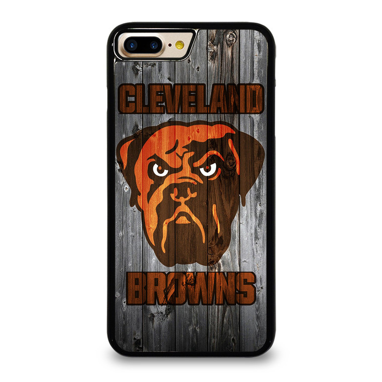 CLEVELAND BROWNS NFL FOOTBALL WOODEN LOGO iPhone 7 / 8 Plus Case Cover