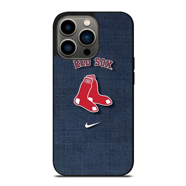 BOSTON RED SOX LOGO BASEBALL NIKE ICON ON JEANS iPhone 13 Pro Case Cover