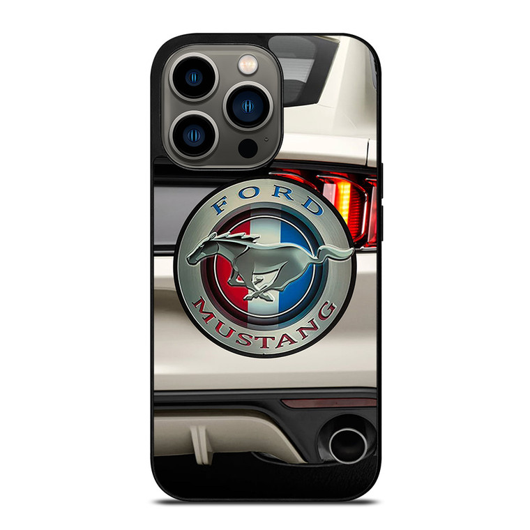 FORD MUSTANG CAR LOGO WHITE iPhone 13 Pro Case Cover FORD MUSTANG CAR LOGO WHITE iPhone 13 Pro Case Cover