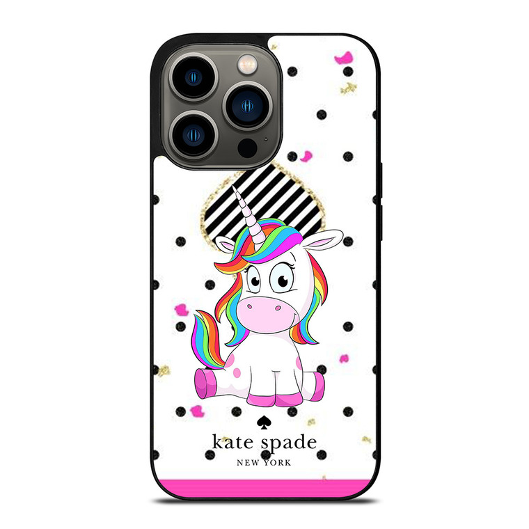 KATE SPADE NEW YORK LOGO CUTE UNICORN iPhone 13 Pro Case Cover