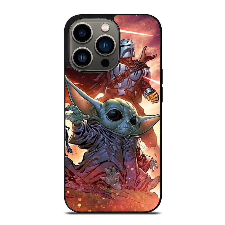 MANDALORIAN AND BABY YODA STAR WARS iPhone 13 Pro Case Cover
