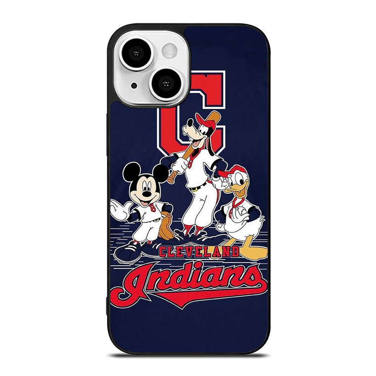 CLEVELAND INDIANS BASEBALL DISNEY MICKEY DONALD GOOFY iPhone 13 Mini Case Cover
