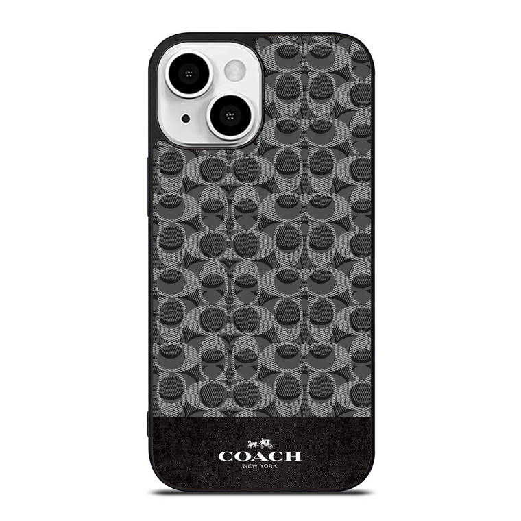 COACH NEW YORK LOGO DARK GREY iPhone 13 Mini Case Cover