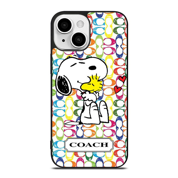 COACH NEW YORK LOGO SNOOPY THE PEANUTS iPhone 13 Mini Case Cover