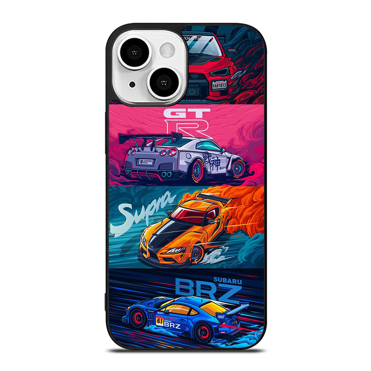 JAPAN RACING SPORTS CARS SUPRA GTR LANCER BRZ iPhone 13 Mini Case Cover