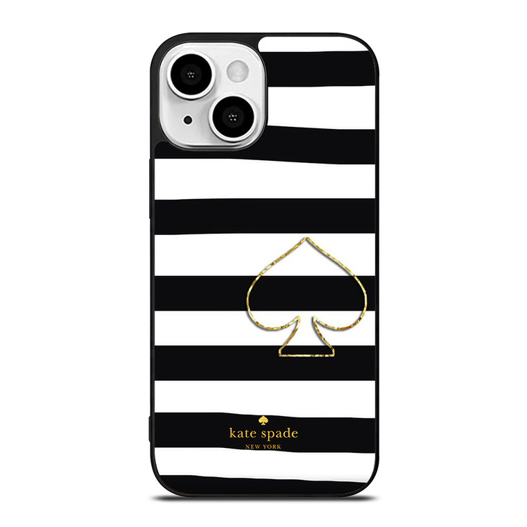 KATE SPADE NEW YORK BLACK STRIPES iPhone 13 Mini Case Cover