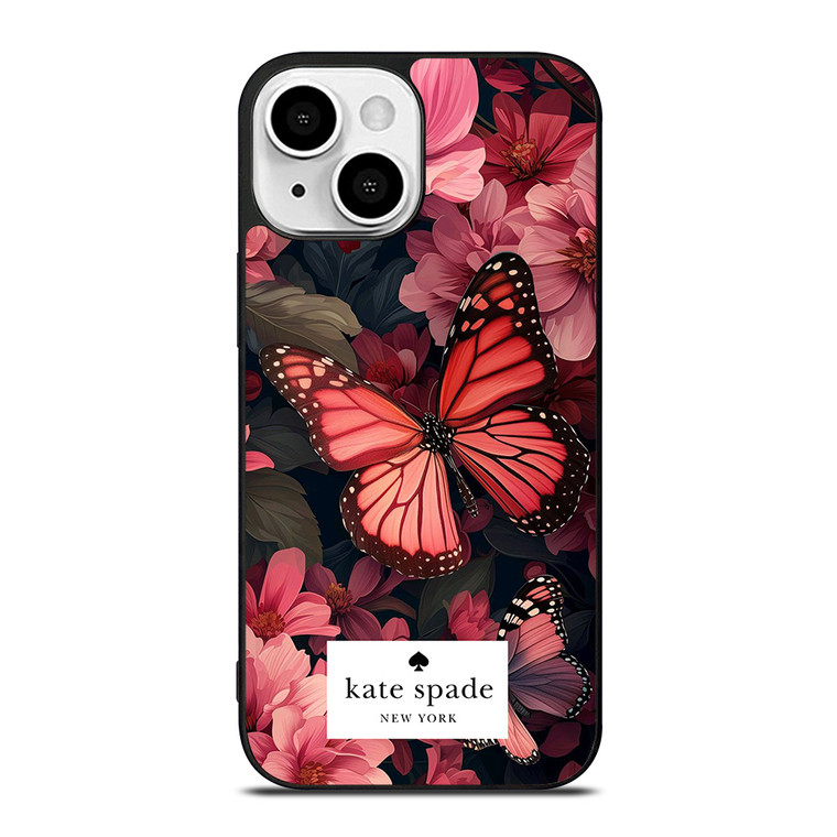 KATE SPADE NEW YORK FLOWER BUTTTERFLY iPhone 13 Mini Case Cover