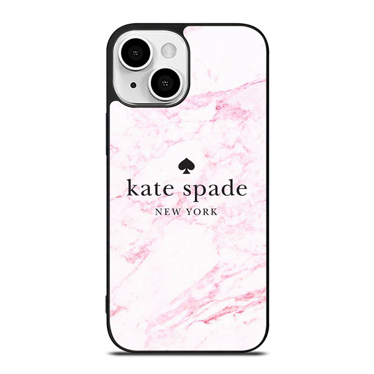 KATE SPADE NEW YORK LOGO PINK MARBLES iPhone 13 Mini Case Cover