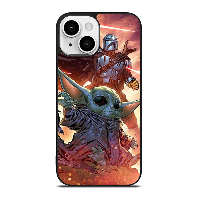 MANDALORIAN AND BABY YODA STAR WARS iPhone 13 Mini Case Cover