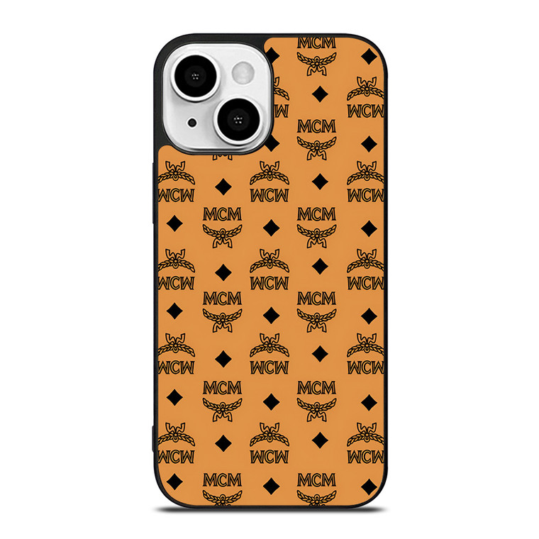 MCM MICHAEL CROMER MUNICH LOGO BROWN iPhone 13 Mini Case Cover