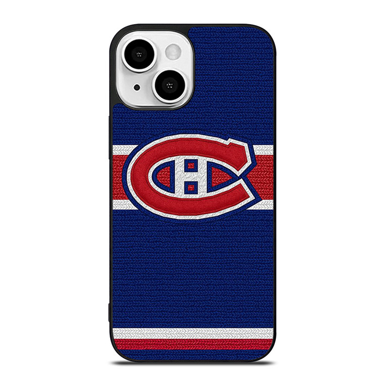 MONTREAL CANADIENS LOGO HOCKEY TEAM EMBORDERY iPhone 13 Mini Case Cover