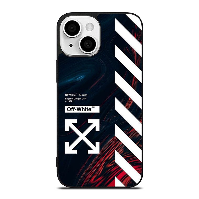 OFF WHITE LOGO MARBLE NIKE iPhone 13 Mini Case Cover