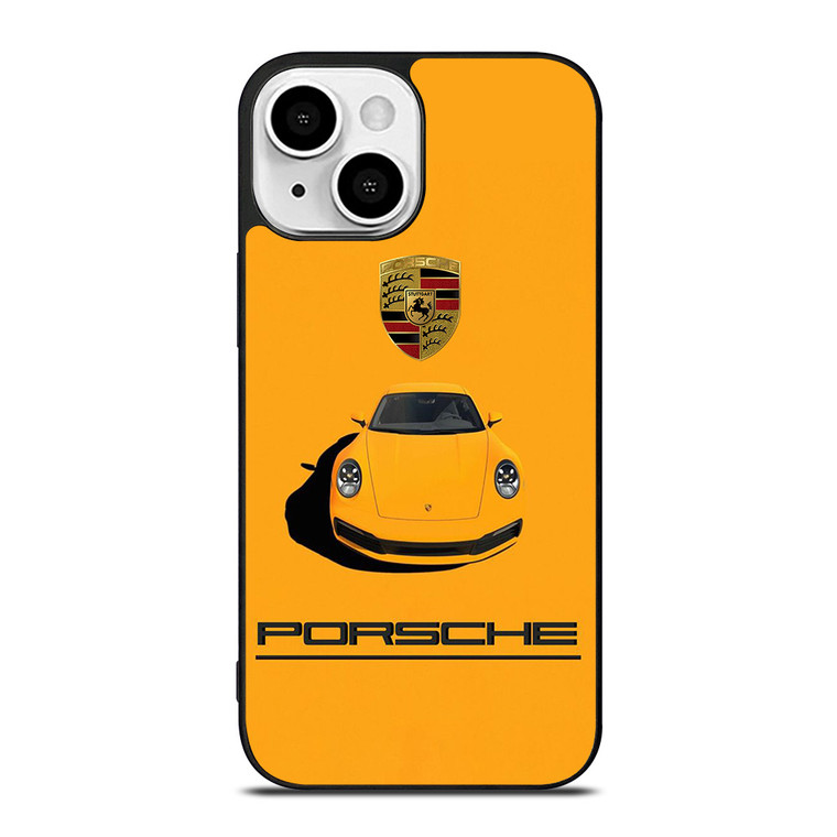 PORSCHE CAR LOGO YELLOW iPhone 13 Mini Case Cover
