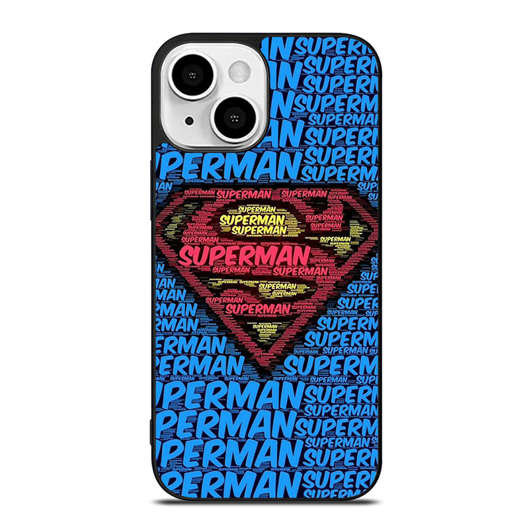SUPERMAN TYPOGRAPHY LOGO iPhone 13 Mini Case Cover
