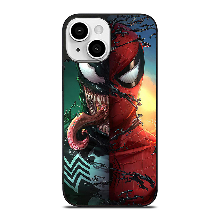 VENOM V SPIDERMAN FACE SUPERHERO MARVEL COMICS iPhone 13 Mini Case Cover