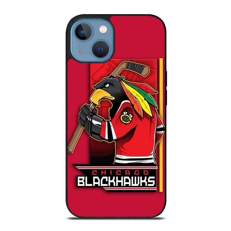 CHICAGO BLACKHAWKS HOCKEY TEAM LOGO MASCOT iPhone 13 Case Cover