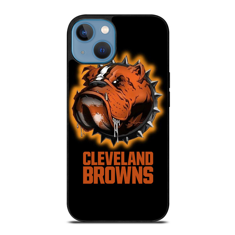 CLEVELAND BROWNS FOOTBALL LOGO DAWG POUND MASCOT iPhone 13 Case Cover