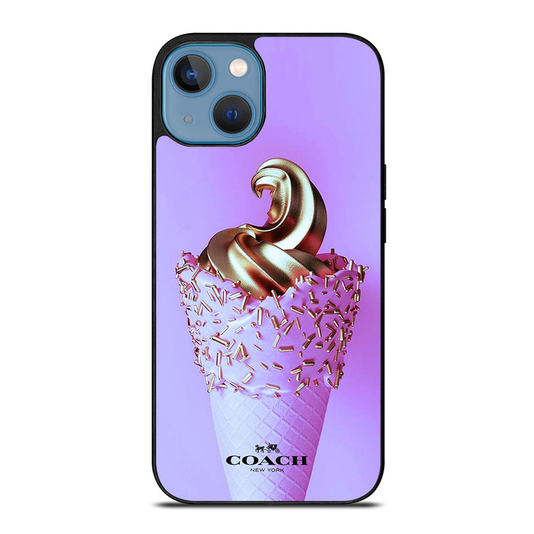 COACH NEW YORK LOGO GOLDEN ICE CREAM ICON iPhone 13 Case Cover