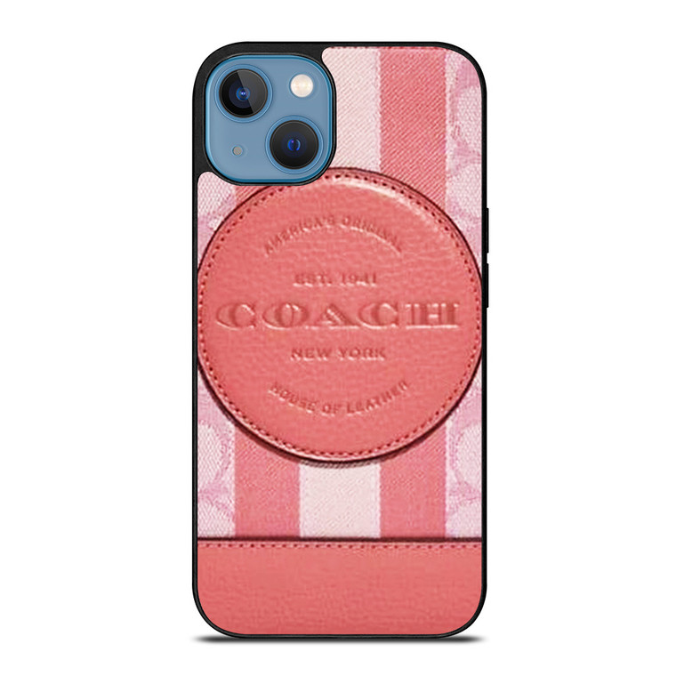 COACH NEW YORK LOGO PINK WALLET iPhone 13 Case Cover
