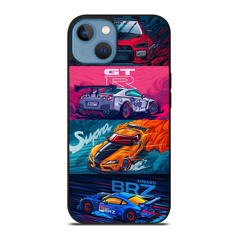 JAPAN RACING SPORTS CARS SUPRA GTR LANCER BRZ iPhone 13 Case Cover