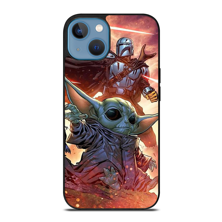 MANDALORIAN AND BABY YODA STAR WARS iPhone 13 Case Cover