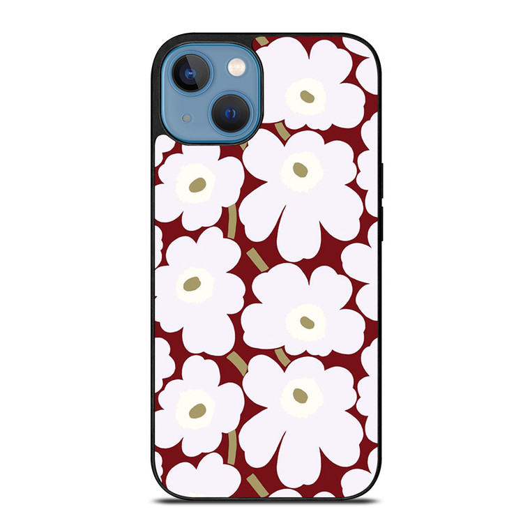 MARIMEKO HERITAGE WHITE RED FLOWER iPhone 13 Case Cover