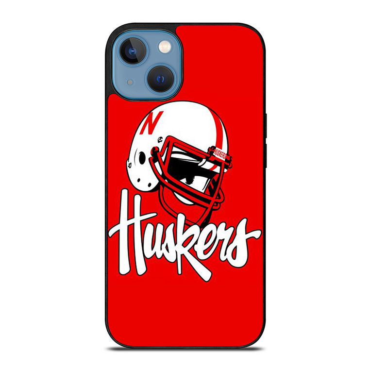 NEBRASKA HUSKERS LOGO UNIVERSITY FOOTBALL ICON iPhone 13 Case Cover
