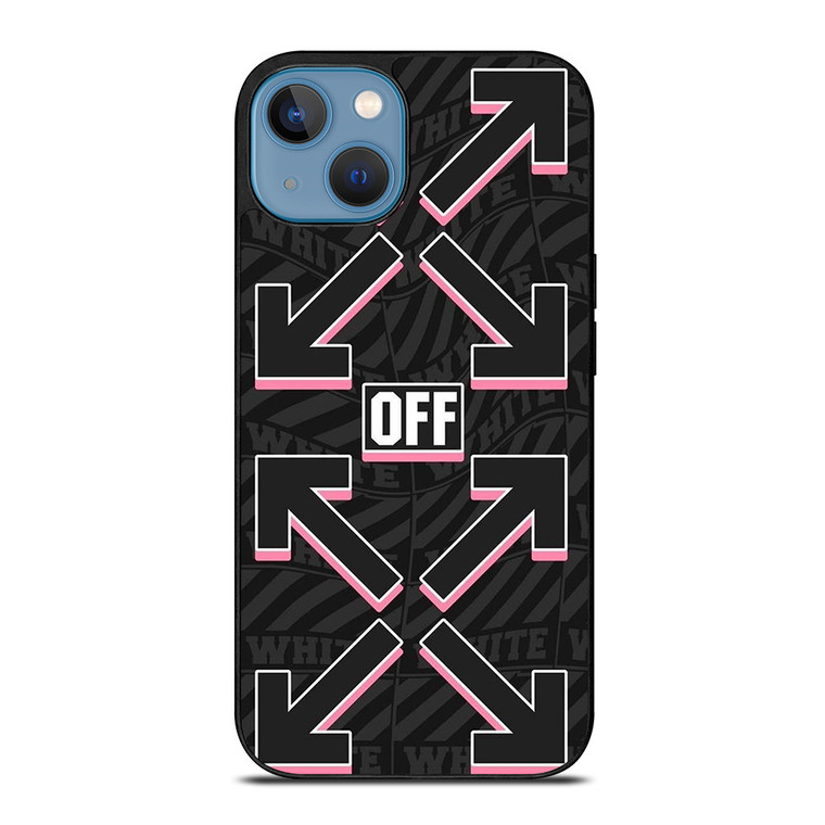 OFF WHITE LOGO BLACK PINK iPhone 13 Case Cover