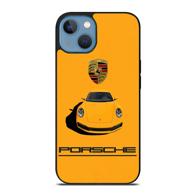 PORSCHE CAR LOGO YELLOW iPhone 13 Case Cover