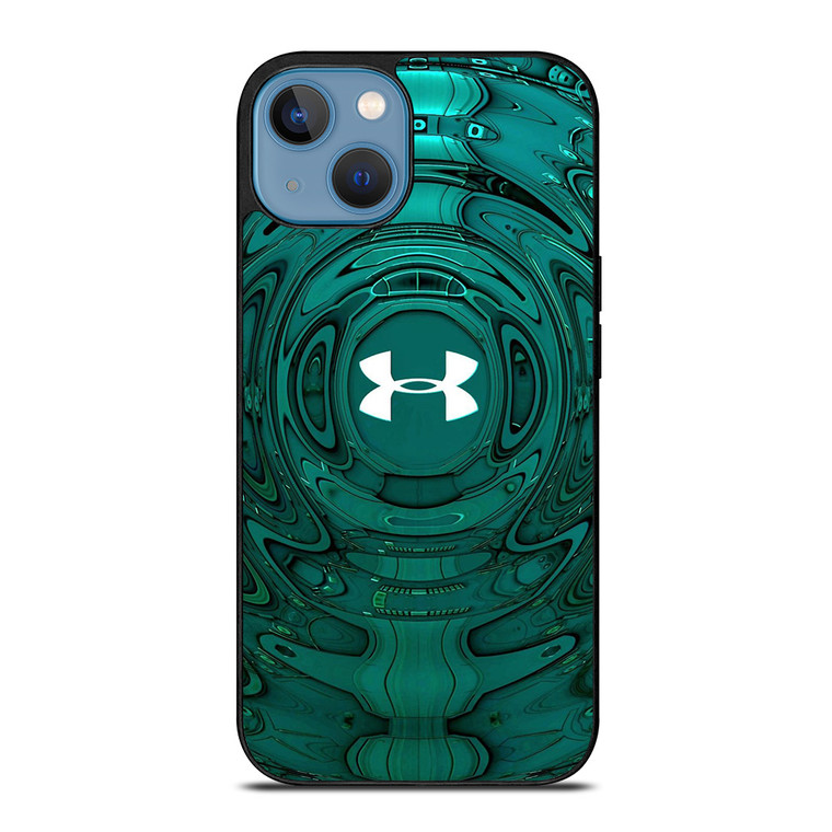 UNDER ARMOUR LOGO LIQUID GREEN iPhone 13 Case Cover UNDER ARMOUR LOGO LIQUID GREEN iPhone 13 Case Cover
