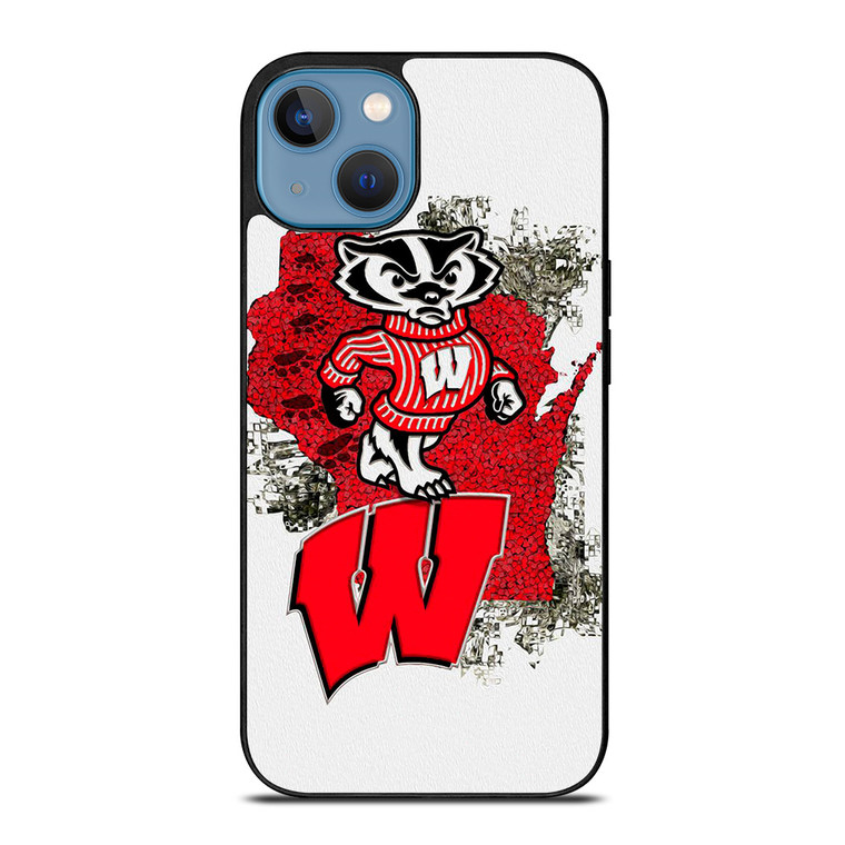 WISCONSIN BADGERS UNIVERSITY FOOTBALL LOGO iPhone 13 Case Cover