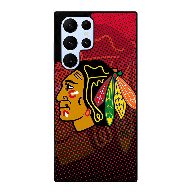 CHICAGO BLACKHAWKS HOCKEY TEAM LOGO EMBLEM Samsung Galaxy S22 Ultra Case Cover