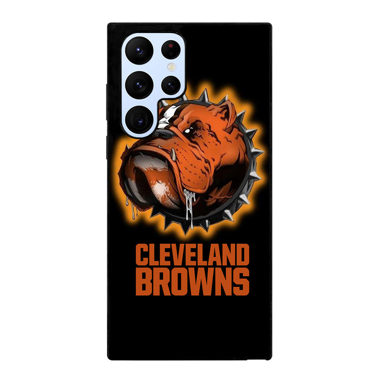 CLEVELAND BROWNS FOOTBALL LOGO DAWG POUND MASCOT Samsung Galaxy S22 Ultra Case Cover