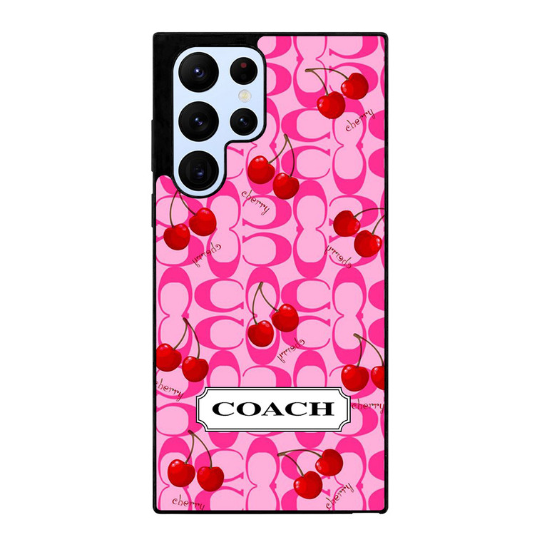 COACH NEW YORK LOGO CHERRY Samsung Galaxy S22 Ultra Case Cover