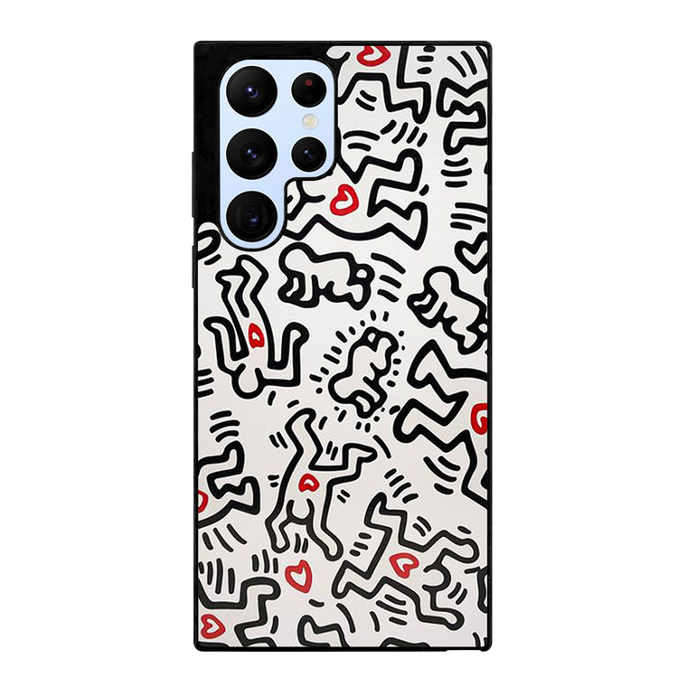 KEITH HARING ART HEART FIGURES Samsung Galaxy S22 Ultra Case Cover