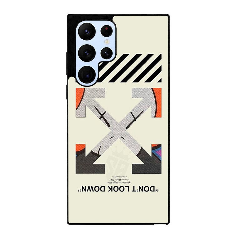 OFF WHITE KAWS LOGO DONT LOOK DOWN Samsung Galaxy S22 Ultra Case Cover