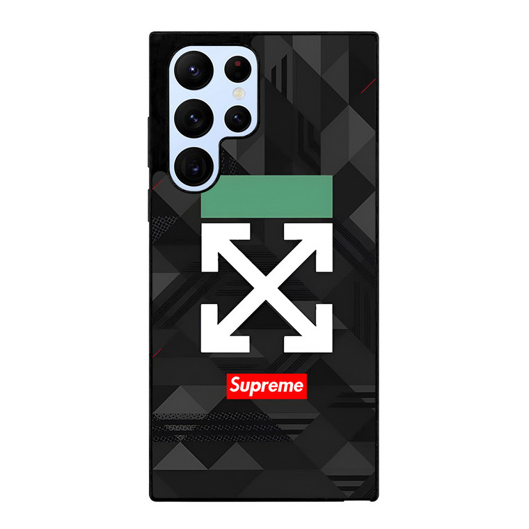OFF WHITE LOGO SUPREME ICON Samsung Galaxy S22 Ultra Case Cover