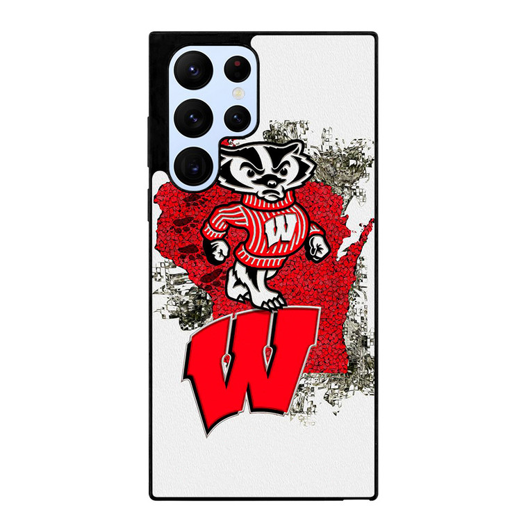 WISCONSIN BADGERS UNIVERSITY FOOTBALL LOGO Samsung Galaxy S22 Ultra Case Cover