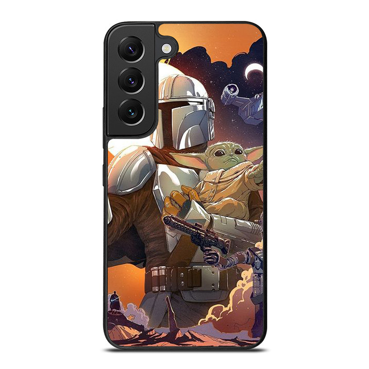 BABY YODA AND MANDALORIAN STAR WARS Samsung Galaxy S22 Plus Case Cover