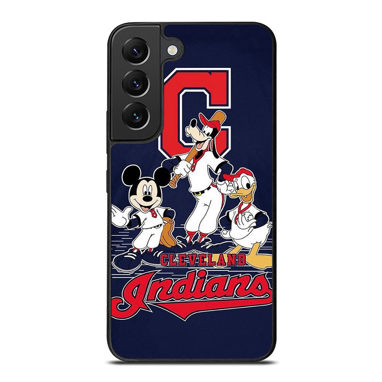 CLEVELAND INDIANS BASEBALL DISNEY MICKEY DONALD GOOFY Samsung Galaxy S22 Plus Case Cover