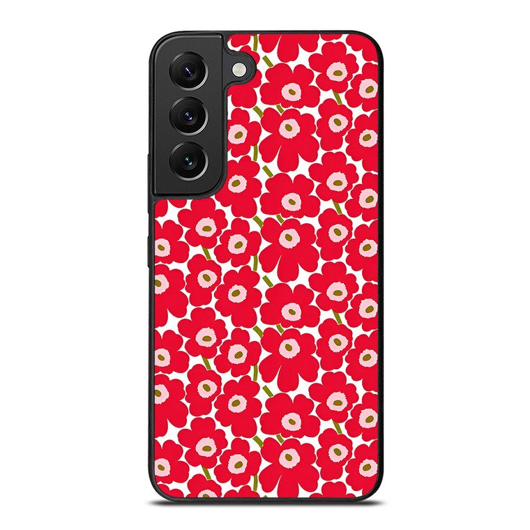 MARIMEKO PATTERN RED POPPY FLOWER Samsung Galaxy S22 Plus Case Cover
