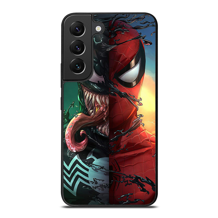 VENOM V SPIDERMAN FACE SUPERHERO MARVEL COMICS Samsung Galaxy S22 Plus Case Cover