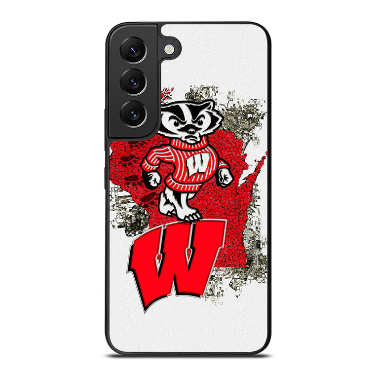 WISCONSIN BADGERS UNIVERSITY FOOTBALL LOGO Samsung Galaxy S22 Plus Case Cover