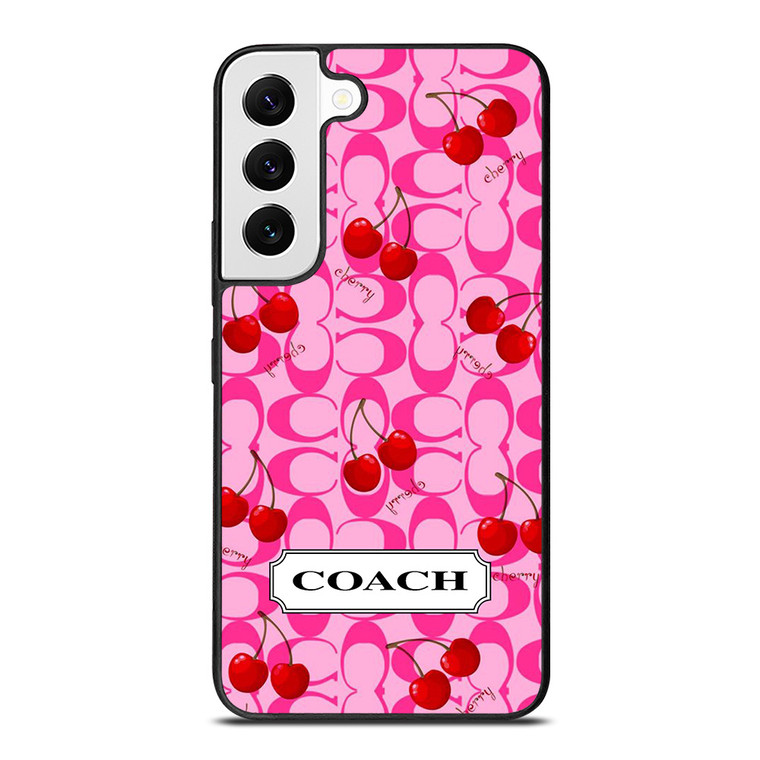 COACH NEW YORK LOGO CHERRY Samsung Galaxy S22 Case Cover