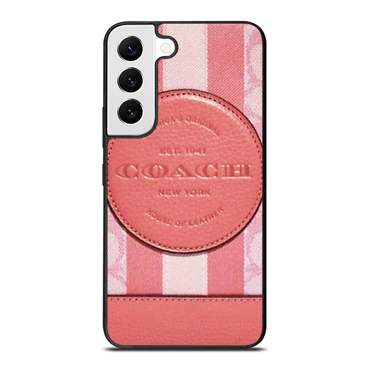 COACH NEW YORK LOGO PINK WALLET Samsung Galaxy S22 Case Cover