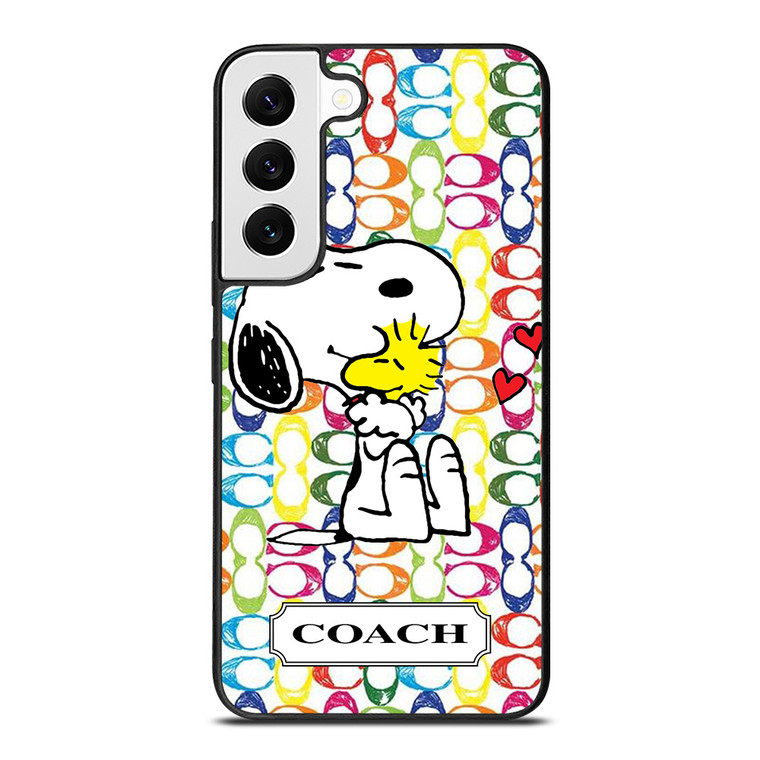 COACH NEW YORK LOGO SNOOPY THE PEANUTS Samsung Galaxy S22 Case Cover