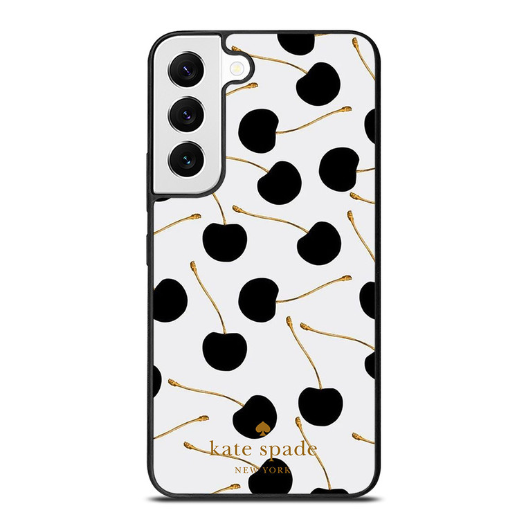 KATE SPADE NEW YORK LOGO BLACK CHERRIES Samsung Galaxy S22 Case Cover